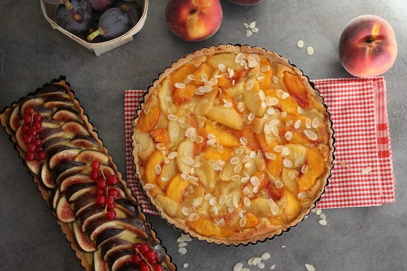 Tarte aux nectarines et pêches blanches sans gluten