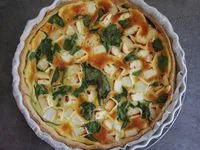 Tarte aux pousses d'épinards et à la féta de F. Jules sans gluten