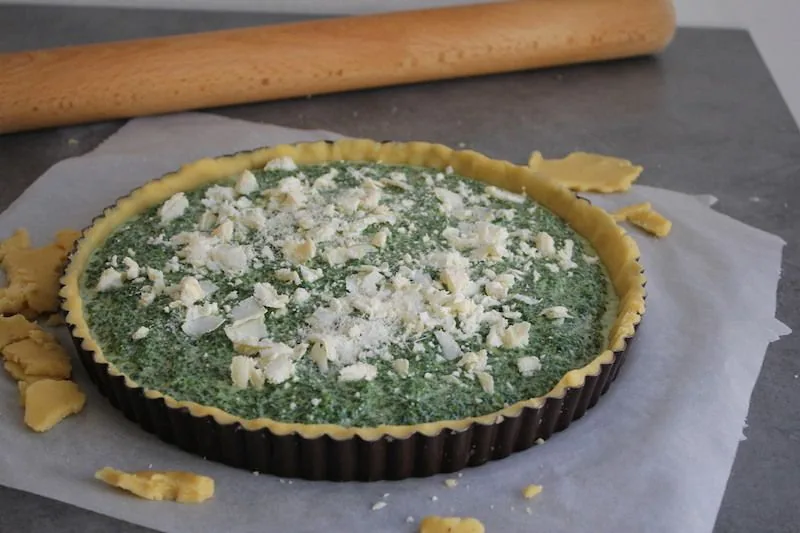Tarte aux épinards sans gluten