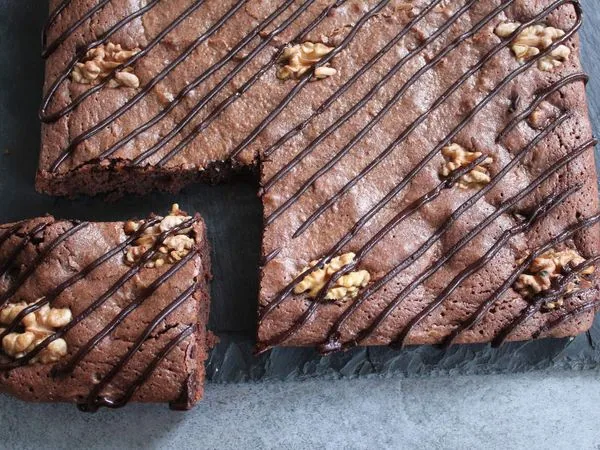 Brownies aux noix et  à la farine de Teff sans gluten