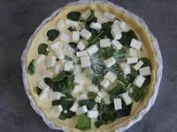 Tarte aux pousses d'épinards et à la féta de F. Jules sans gluten