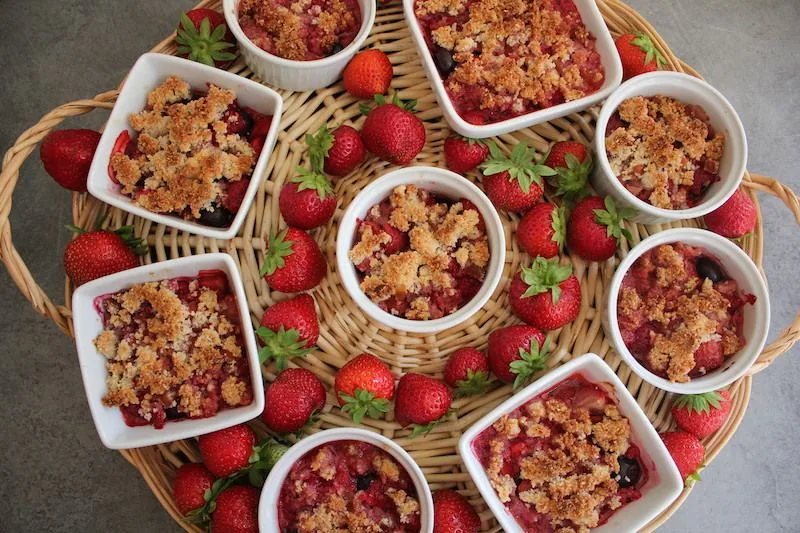 Crumble aux fruits rouges