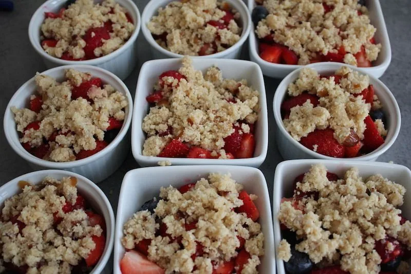 Crumble aux fruits rouges
