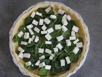 Tarte aux pousses d'épinards et à la féta de F. Jules sans gluten