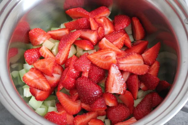 Crumble fraise rhubarbe sans gluten