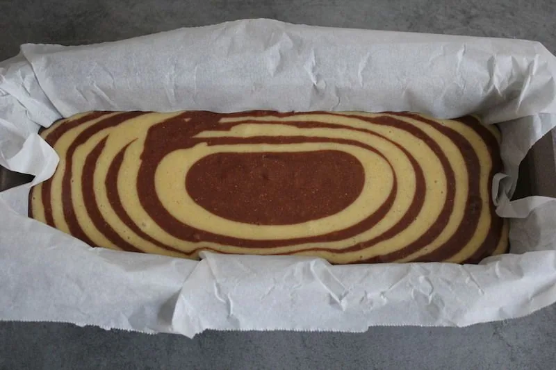 Zébra cake vanille-chocolat  sans gluten
