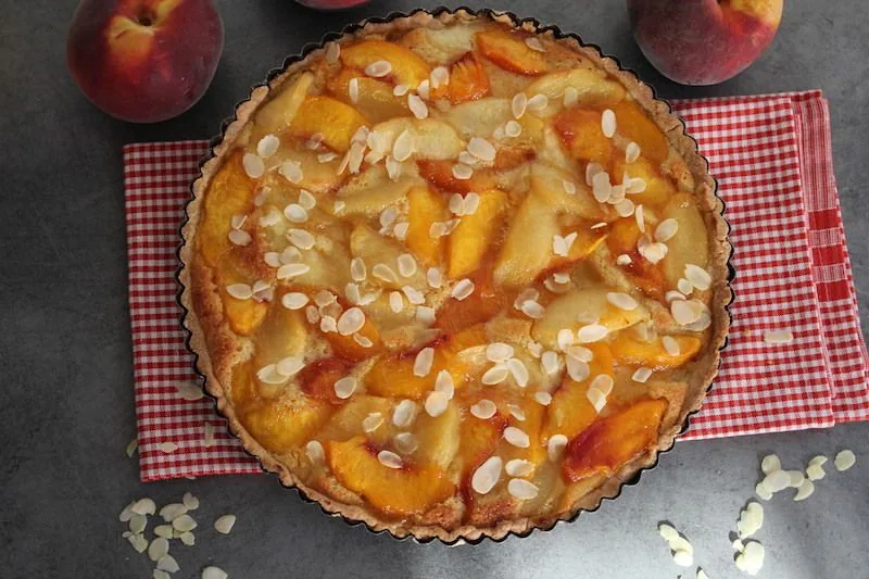 Tarte aux nectarines et pêches blanches sans gluten