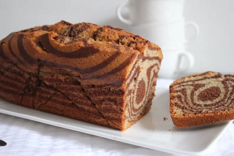 Zébra cake vanille-chocolat  sans gluten